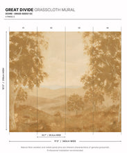 Load image into Gallery viewer, Great Divide Grasscloth Mural - Colourway: Ochre - Diagram