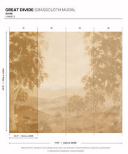 Load image into Gallery viewer, Great Divide Grasscloth Mural • Ochre • Swatch