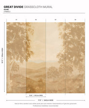 Load image into Gallery viewer, Great Divide Grasscloth Mural • Ochre • Swatch