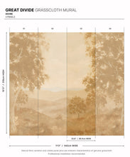 Load image into Gallery viewer, Great Divide Grasscloth Mural • Ochre • Swatch