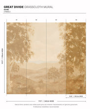 Load image into Gallery viewer, Great Divide Grasscloth Mural • Ochre • Swatch