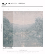 Load image into Gallery viewer, Valewood Grasscloth Mural • Blue Hour • Swatch