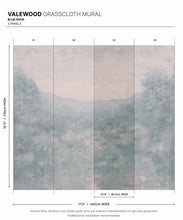 Load image into Gallery viewer, Valewood Grasscloth Mural • Blue Hour • Swatch