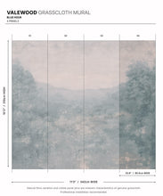 Load image into Gallery viewer, Valewood Grasscloth Mural • Blue Hour • Swatch