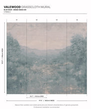 Load image into Gallery viewer, Valewood Grasscloth Mural - Colourway: Blue Hour - Diagram