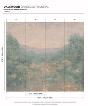 Load image into Gallery viewer, Valewood Grasscloth Mural - Colourway: Eucalyptus - Diagram