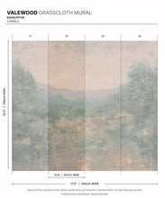 Load image into Gallery viewer, Valewood Grasscloth Mural • Eucalyptus • Swatch