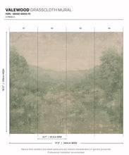 Load image into Gallery viewer, Valewood Grasscloth Mural - Colourway: Fern - Diagram