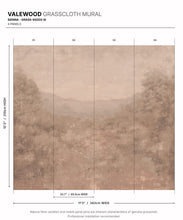 Load image into Gallery viewer, Valewood Grasscloth Mural - Colourway: Sienna - Diagram