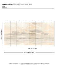 Load image into Gallery viewer, Longshore Grasscloth Mural • Dune • Swatch