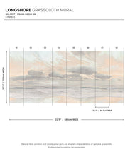 Load image into Gallery viewer, Longshore Grasscloth Mural - Colourway: Sea Mist - Diagram