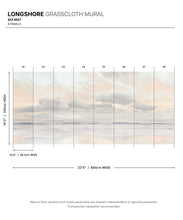 Load image into Gallery viewer, Longshore Grasscloth Mural • Sea Mist • Swatch