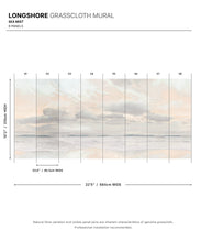 Load image into Gallery viewer, Longshore Grasscloth Mural • Sea Mist • Swatch