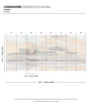 Load image into Gallery viewer, Longshore Grasscloth Mural • Sea Mist • Swatch