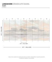 Load image into Gallery viewer, Longshore Grasscloth Mural • Sea Mist • Swatch