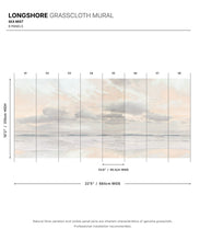 Load image into Gallery viewer, Longshore Grasscloth Mural • Sea Mist • Swatch