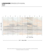 Load image into Gallery viewer, Longshore Grasscloth Mural • Sea Mist • Swatch