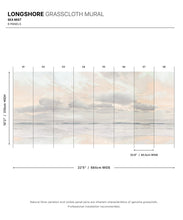 Load image into Gallery viewer, Longshore Grasscloth Mural • Sea Mist • Swatch