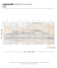 Load image into Gallery viewer, Longshore Grasscloth Mural • Sea Mist • Swatch