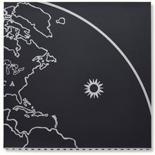 Load image into Gallery viewer, Globe Wallpaper by Peter Dunham - White on Gray