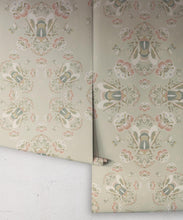 Load image into Gallery viewer, Bees Lace Wallpaper • Beige • Rolls