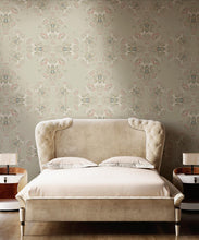 Load image into Gallery viewer, Bees Lace Wallpaper • Beige • Insitu