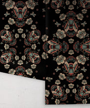 Load image into Gallery viewer, Bees Lace Wallpaper • Black • Rolls
