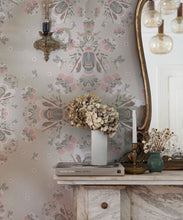 Load image into Gallery viewer, Bees Lace Wallpaper • Seashell • Table Insitu