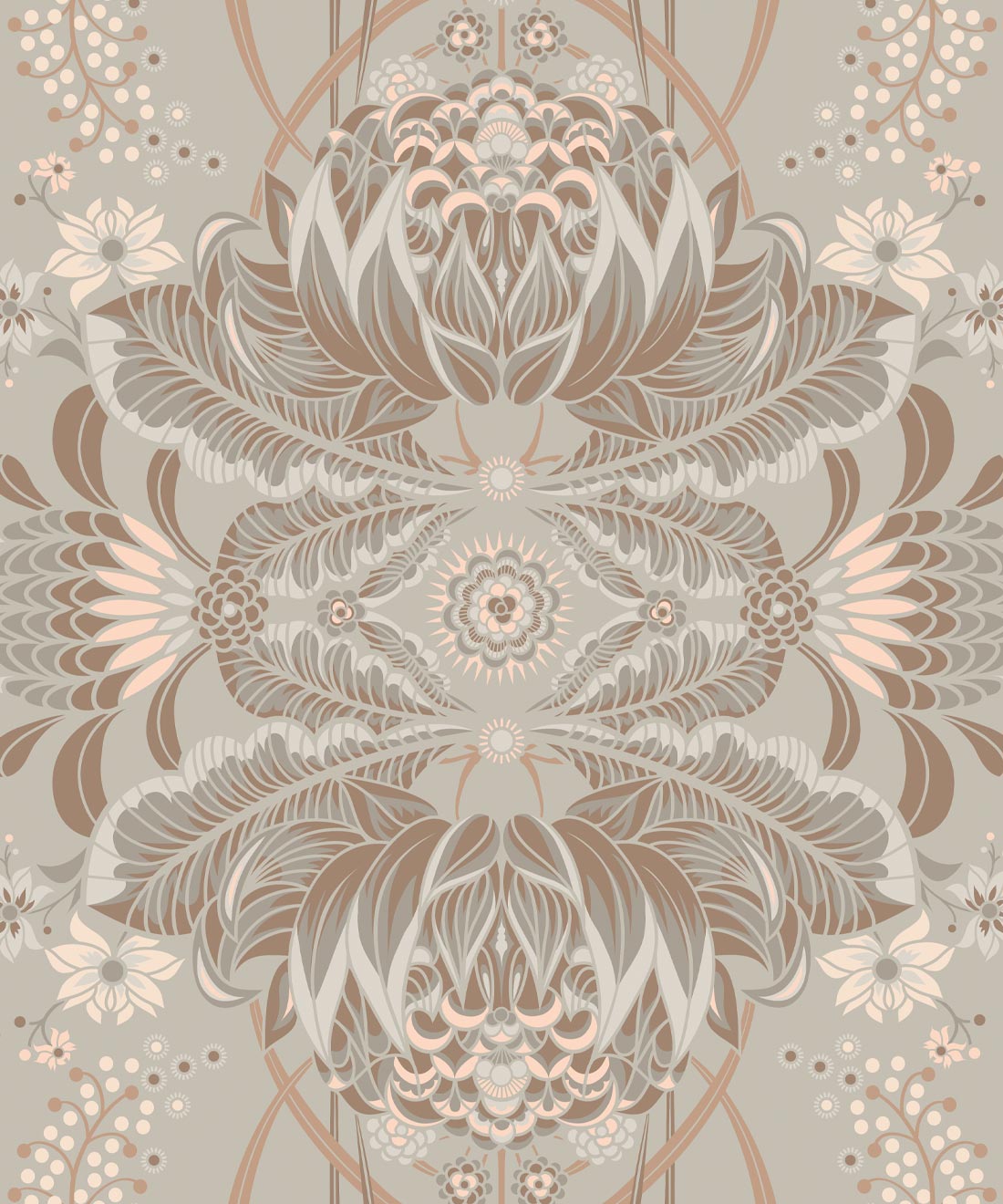 Bush Beauty Wallpaper • Beige • Swatch