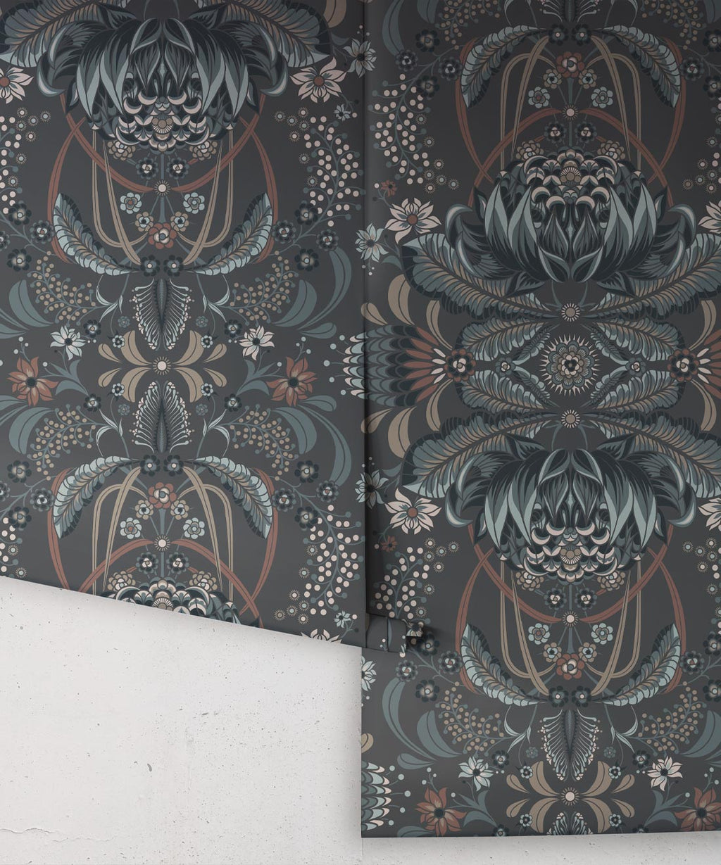 Bush Beauty Wallpaper • Denim • Rolls