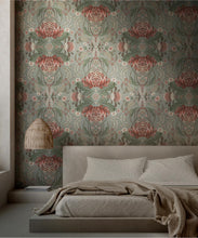 Load image into Gallery viewer, Bush Beauty Wallpaper • Duck Egg • Insitu