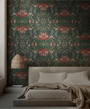 Load image into Gallery viewer, Bush Beauty Wallpaper • Navy • Insitu
