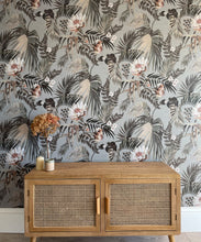 Load image into Gallery viewer, Majestic Palm Wallpaper • Fog • Insitu with cabinet