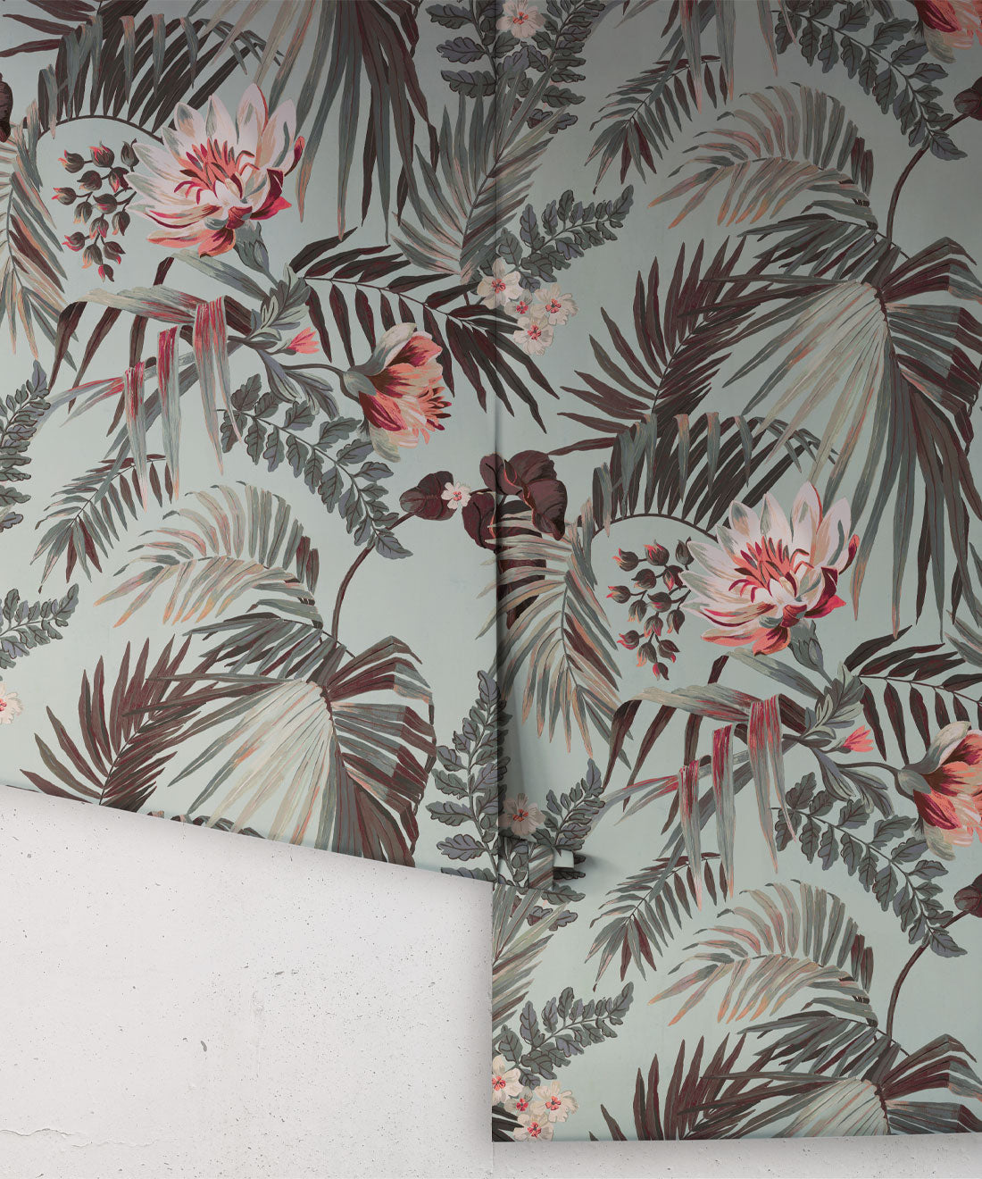 Majestic Palm Wallpaper • Glacier • Rolls