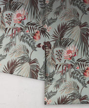 Load image into Gallery viewer, Majestic Palm Wallpaper • Glacier • Rolls