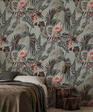 Load image into Gallery viewer, Majestic Palm Wallpaper • Glacier • Insitu