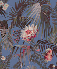 Load image into Gallery viewer, Majestic Palm Wallpaper • Periwinkle • Swatch