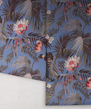 Load image into Gallery viewer, Majestic Palm Wallpaper • Periwinkle • Rolls