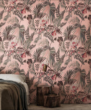 Load image into Gallery viewer, Majestic Palm Wallpaper • Rose • Insitu