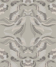 Load image into Gallery viewer, Prancing Peacocks Wallpaper • Cloud • Swatch