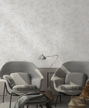 Load image into Gallery viewer, Waratah Wonderland Wallpaper • Dove • Insitu