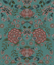 Load image into Gallery viewer, Waratah Wonderland Wallpaper • Teal• Swatch