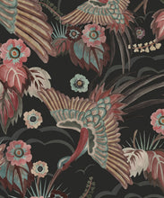 Load image into Gallery viewer, Bird Paradise Wallpaper - Colorway: Ink - Swatch