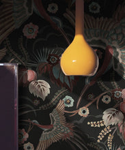 Load image into Gallery viewer, Bird Paradise Wallpaper - Colorway: Ink - Insitu