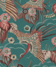 Load image into Gallery viewer, Bird Paradise Wallpaper - Colorway: Ocean - Swatch