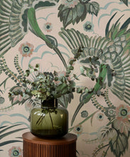Load image into Gallery viewer, Bird Paradise Wallpaper - Colorway: Rose Mint - Insitu