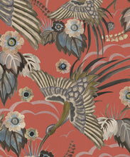 Load image into Gallery viewer, Bird Paradise Wallpaper - Colorway: Tangerine - Swatch