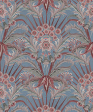 Load image into Gallery viewer, Morning Flowers Wallpaper - Colorway: Cornflower - Swatch