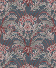 Load image into Gallery viewer, Morning Flowers Wallpaper - Colorway: Dusty Blue - Swatch