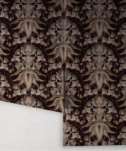 Load image into Gallery viewer, Sunset Lilies Wallpaper - House of Heras - Gardens of Andalucia - Lookbook - Colorway: Ink - Roll